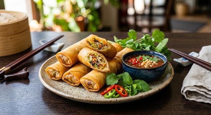 Spomladanski zavitki (Spring rolls)