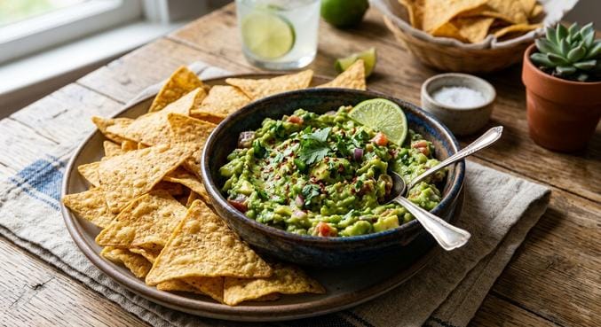Guacamole s koruznim čipsom