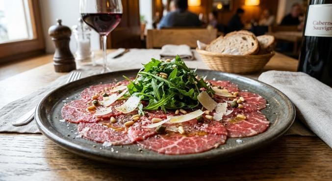 Goveji carpaccio z rukolo