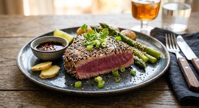 Tuna steak s sezamom