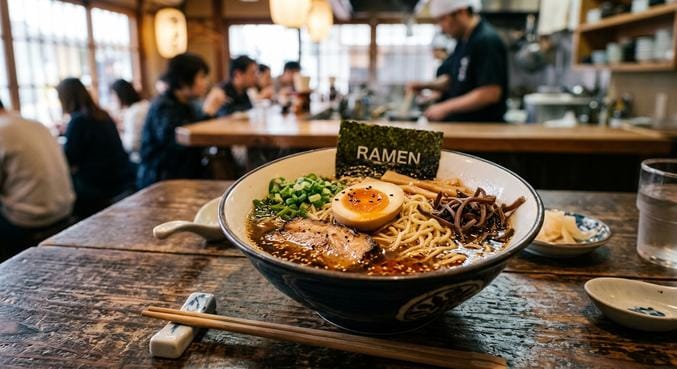 Japonski Ramen z jajcem