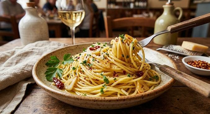 Špageti "Aglio, Olio e Peperoncino"