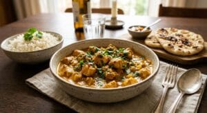 Piščanec v curry omaki